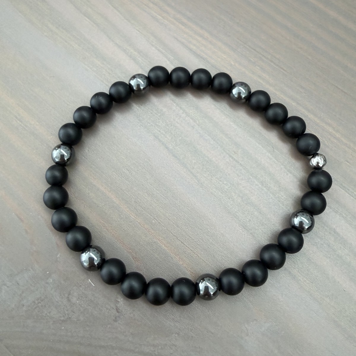 Men's matte onyx bracelet (M001)