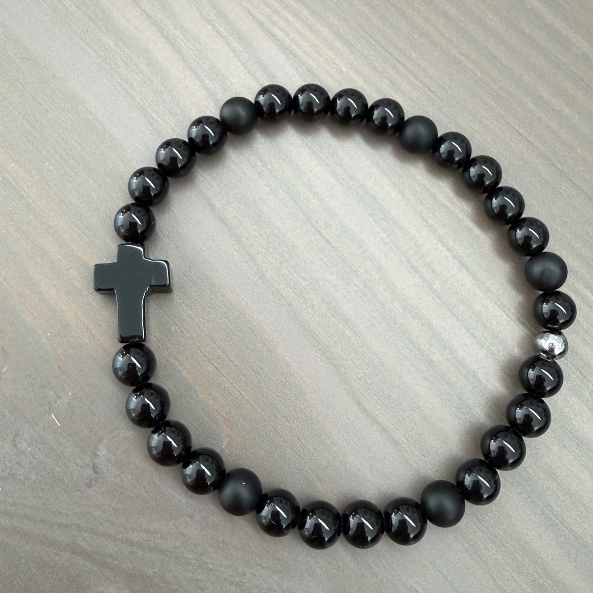 Black Onyx with Black Onyx Cross — M002