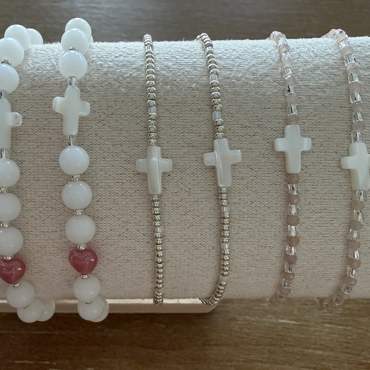 Mother of Pearl Carved Cross — W001