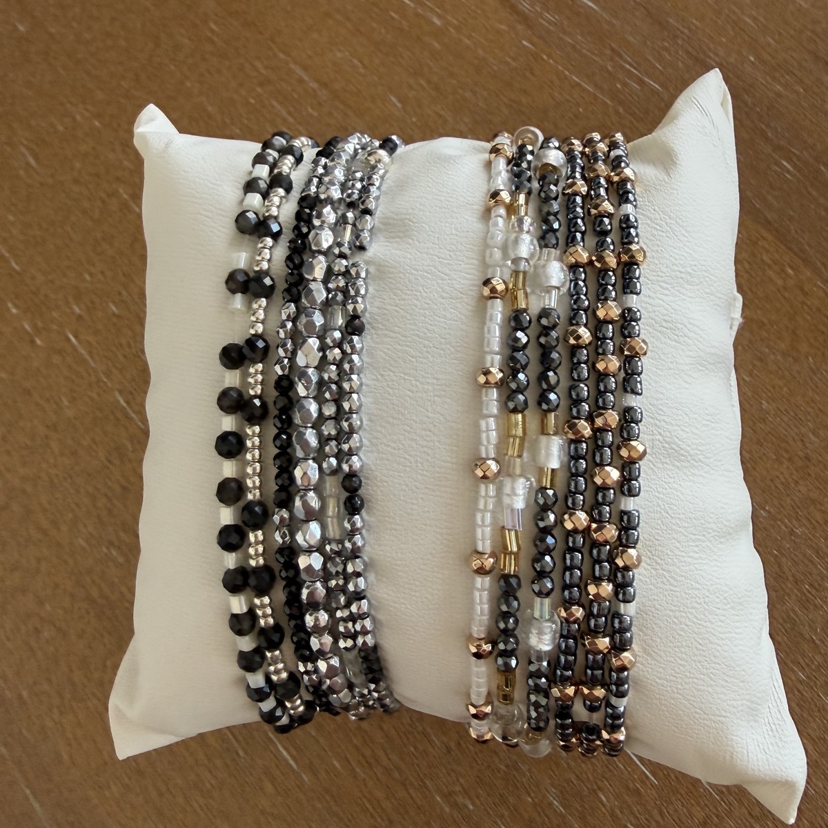 Hematite with Delicate Beads — W008